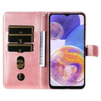 Slučaj za Samsung Galaxy, 5g 4G džepni kamenke s patentnim zatvaračem Koža magnetsko zatvaranje poklopca - ružičasto