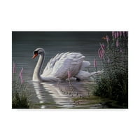 Zaštitni znak likovna umjetnost 'Summer Idyll Mute Swan Art Art by Wilhelm Goebel