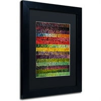 Zaštitni znak likovna umjetnost Brocade and Stripes 3 Canvas Art by Michelle Calkins, Black Matte, crni okvir