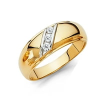14k kubični cirkonijev prsten od žutog zlata 12k muški vjenčani prsten za godišnjicu vjenčanja veličina 12