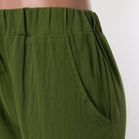 Ženske hlače u donjem dijelu leđa, ženske široke hlače visokog struka, modne elastične hlače s vezicama, udobne