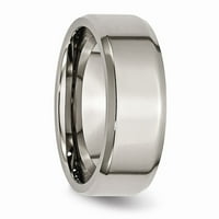 ; Titanski polirani zaručnički prsten s kosim rubom veličina prstena - 11
