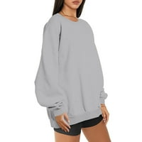 Fanxing Žene Slatke cvjetne dukserice jesen Colorblock pulover dugi rukav s, M, L, XL, XXL