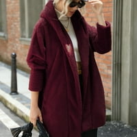 Plus size kaputi za žene, zimski kaputi za žene, jakna s kapuljačom, kardigan s dugim rukavima, Vanjska odjeća