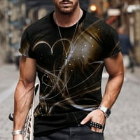 Odeerbi ljetne grafičke majice za muškarce casual okrugli vrat 3D tiskarski bluza kratki rukavi sportski vrhovi