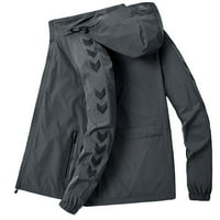 TDOQOT jakne za muškarce- Čvrsta popularna casual Turtleneck Novo izdanje muških kaputa s dugim rukavima siva
