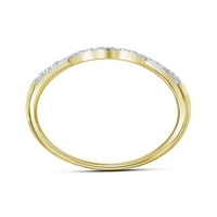 14-karatni set zaručničkih prstenova od žutog zlata u obliku dijamanta