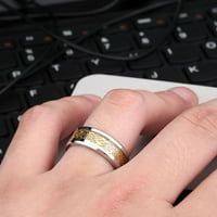 Moderan muški zaručnički prsten od čelika od titana s glatkom površinom prsta, poklon za nakit