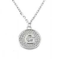 Pori draguljari Sterling Silver Coin Početna ogrlica od privjeska napravljena od Swarovski elemenata