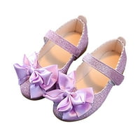_ / Cipele za djevojčice sa šljokicama i mašnama, jednobojne cipele za princezu, sandale, plesne cipele