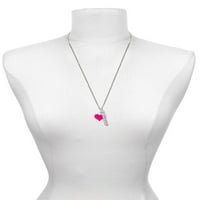 Preslatki nakit od nakita od ružičastog srca s šeširom medicinske sestre, ogrlica od šarma, 23