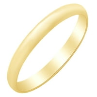 Zaručnički prsten od 10k žute zlatne polukružne vrpce veličina prstena - 12