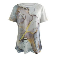 Majice, košulje za Žene, Ležerne Vintage majice sa svjetlucavim blokovima u boji i kratkim rukavima, ljetne labave