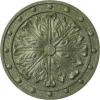 Stolarija od 1 do 2 do 1 do 2 do stropnog medaljona od lišća akanta Fostera, ručno oslikanog atenskim zelenim
