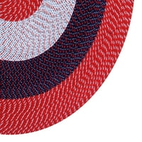 Polipropilenski okrugli pleteni tepih od 92, za unutarnju upotrebu, za odrasle - Prugasti Šambre