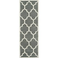 Ručno tkani tepih od 9733 do tamno sive boje slonovače