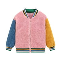 Dugi kaput od džempera za dječake i djevojčice izrađen od pliša u boji slatka zimska gusta ležerna izolirana jakna