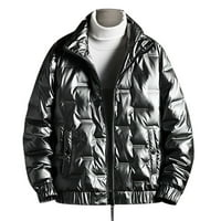 Rasprodaja-Ležerne jesensko-zimske tople lagane jakne s patentnim zatvaračem za muškarce u sivoj boji, veličina