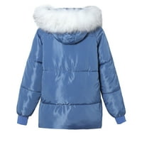 Zimski kaputi za žene, obične Ležerne debele ugrađene Lammi donje jakne preko dugih Vintage kaputa, jakna