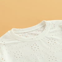 Ljetna jednobojna majica za dječake i djevojčice, kratkih rukava s okruglim vratom, prozračni ležerni labavi vrhovi