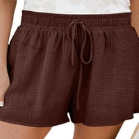 2 / ženske ljetne kratke hlače za plažu s boho Elastičnim strukom, široke, široke, kratke, pripijene hlače, Bermuda
