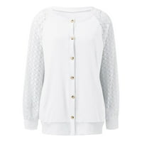 Jesenski Kardigani za žene kardigan za modne jednobojne košulje s dugim rukavima, elegantne casual bluze Plus