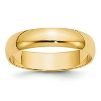 muški i ženski polukružni zaručnički prsten od 14k žutog zlata