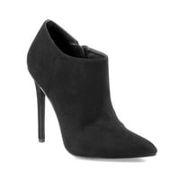 Tammy- Womens šiljasti nožni prh stiletto peta boot u crnoj boji