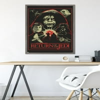 Ratovi zvijezda: Povratak Jedija - zidni plakat s ilustracijom crvenog obrisa, uokviren 22.375 34