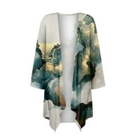 Ženski kardigan s otvorenim rukavima sprijeda, lagani ljetni kimono kardigan, ležerni mekani drapirani prsluk